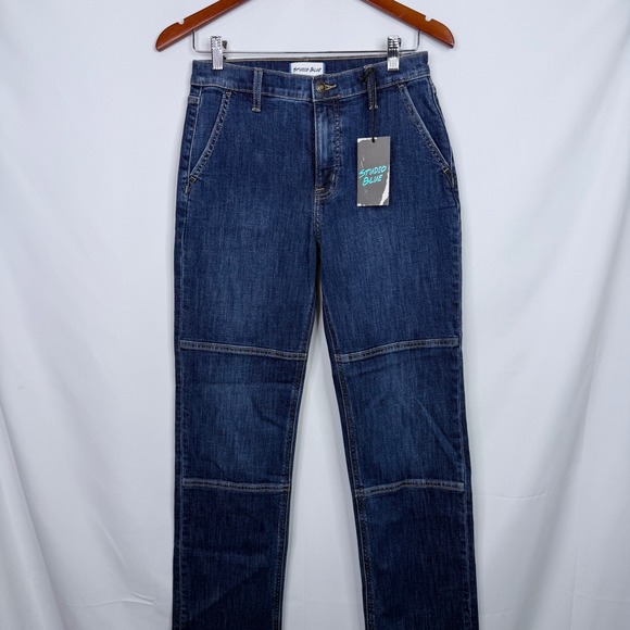 Studio Blue Seamed Utility Ankle Jeans Women 26 Dark Canyon NWT - Picture 3 of 7